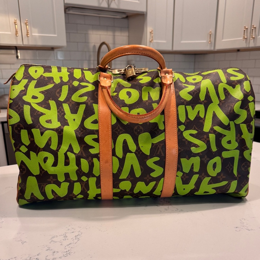 Louis Vuitton Graffiti Stephen Sprouse Keepall 50 Green - Picture 1 of 16